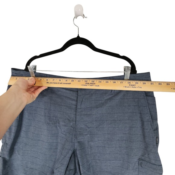 ONeill Hybrid Board Short 40 Men Crossover Cargo Blue Plaid 10" Swim Beach Surf - Picture 5 of 13